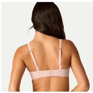 Bombas Pink Sandstone No-Show Plunge Bralette M Wireless Comfort Loungewear